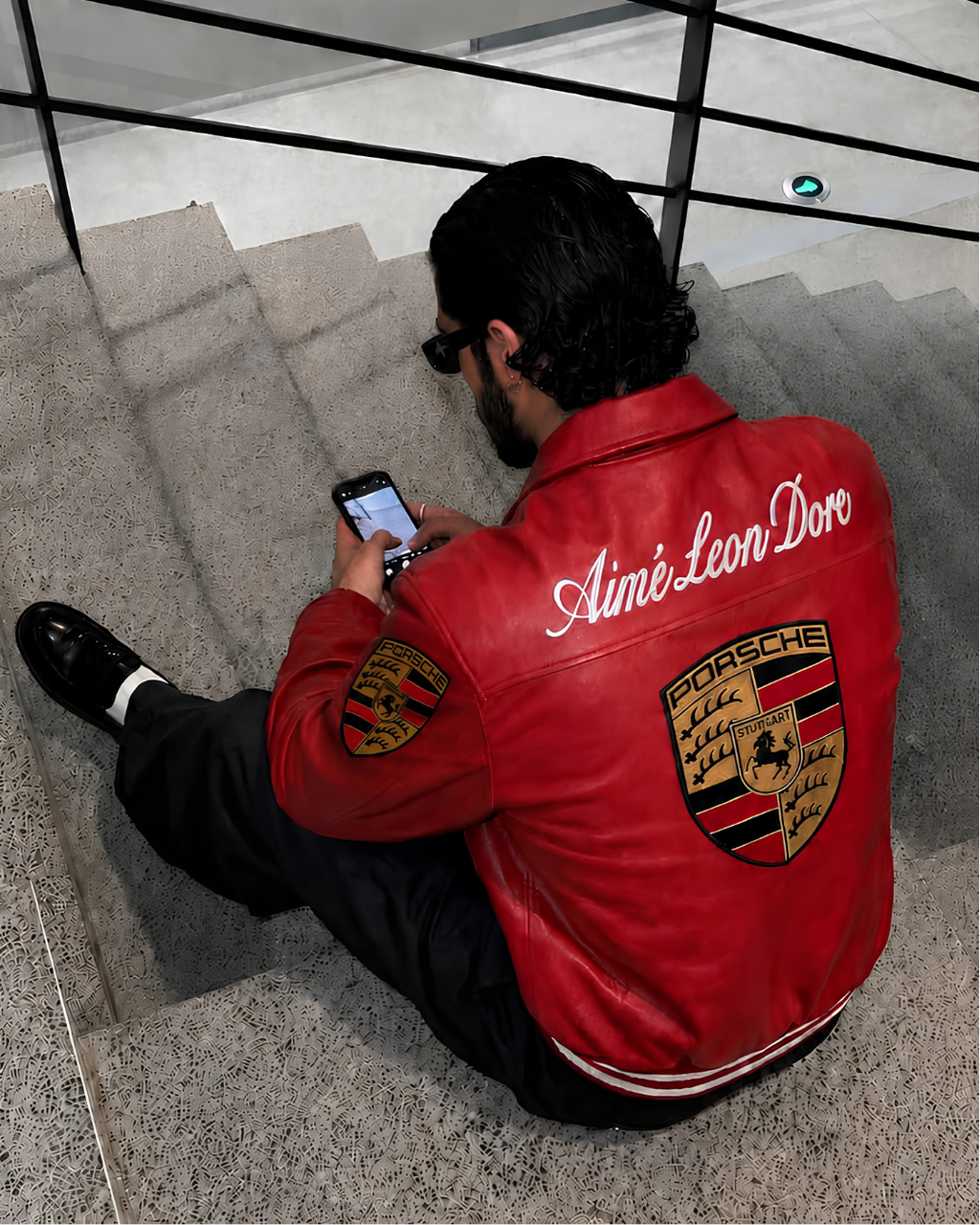 Red Vintage Racing Style Jacket