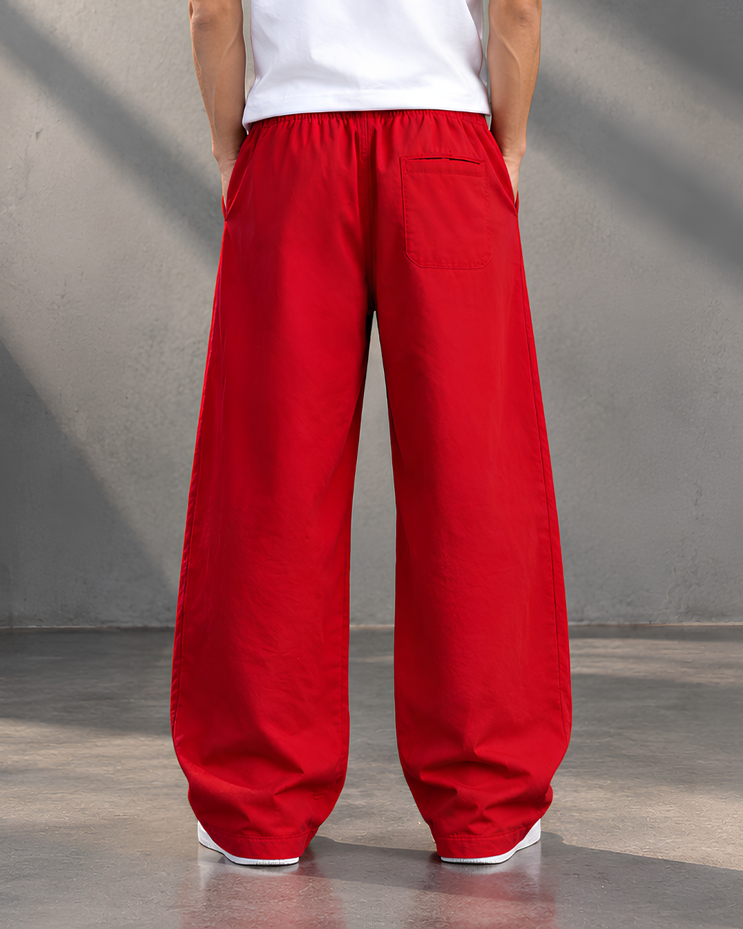 Red racing joggers for men and women