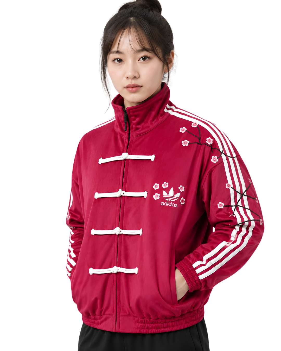 Pink Sakura Zip-Up Jacket