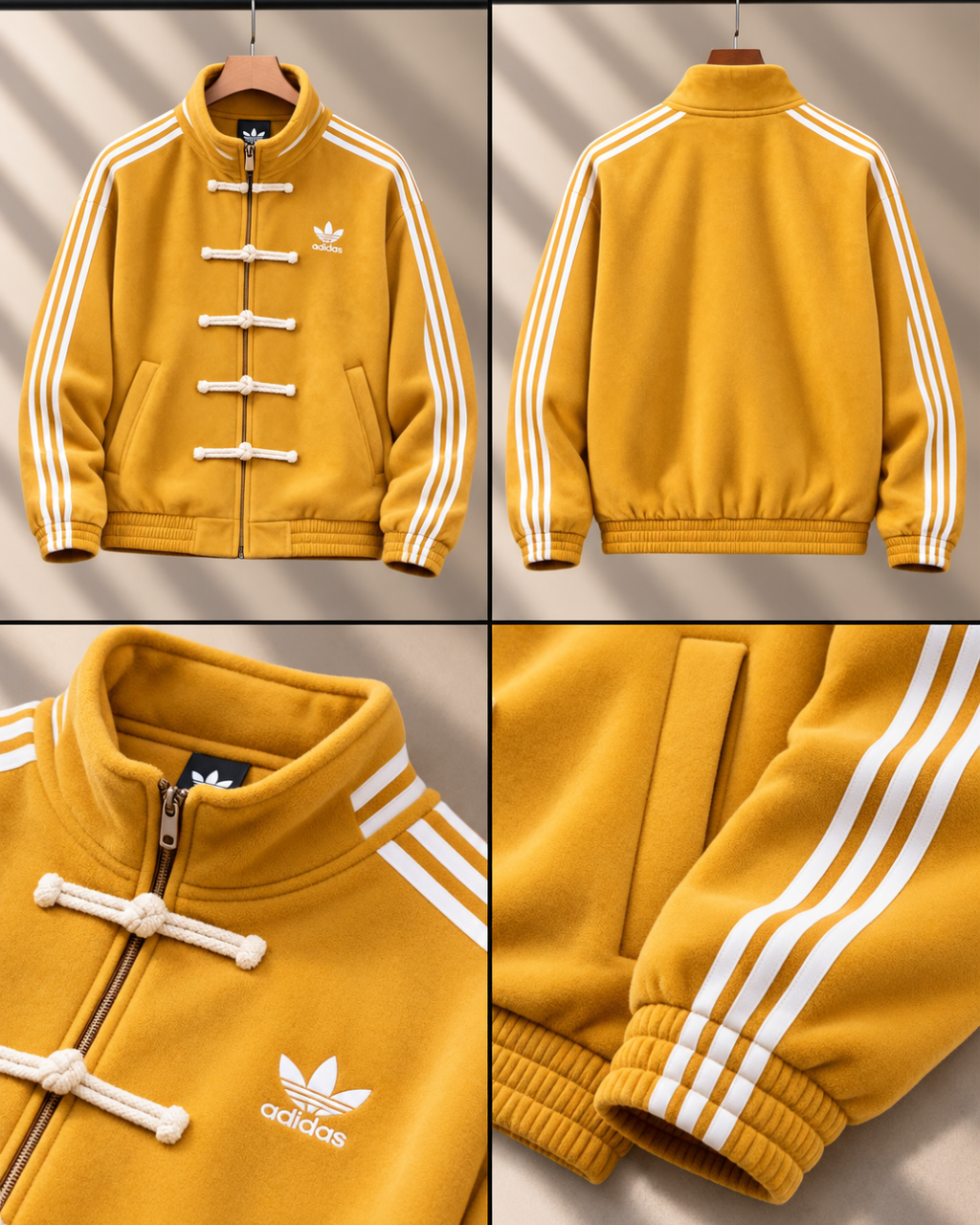 Yellow Zip Up Track Jacket