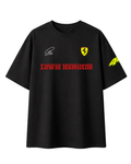Oversized white Lewis Hamilton inspired t-shirt front view
