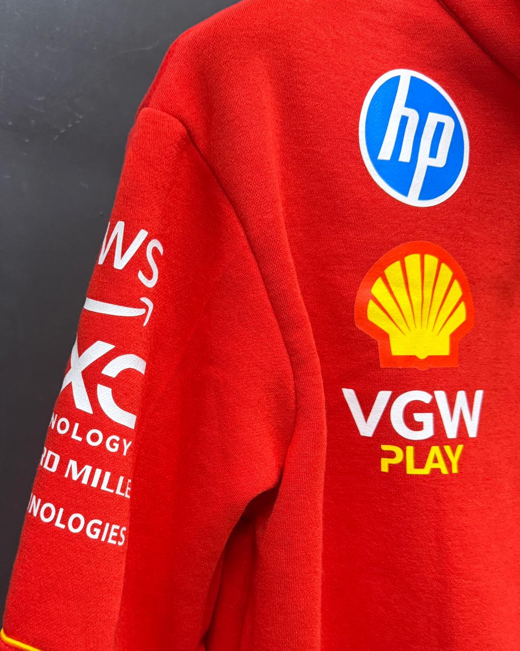Performance Red Motorsport Sweatshirt – Luxury Cotton Fleece Streetwear