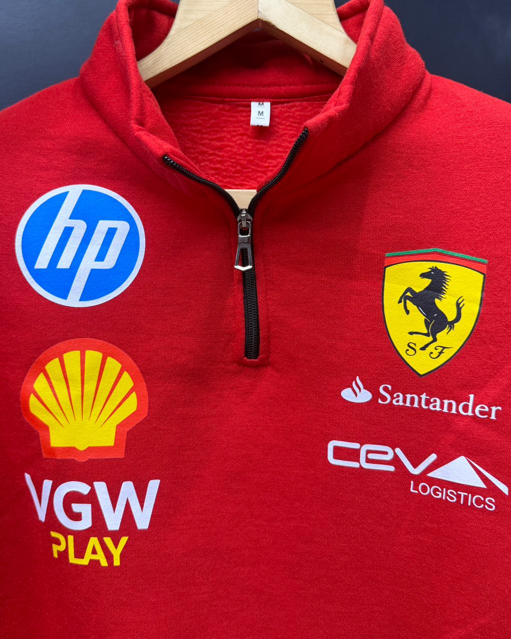 Ferrari Inspired Red Sweatshirt – Premium F1 Streetwear Cotton Fleece