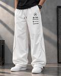 White Baggy Track Pants,