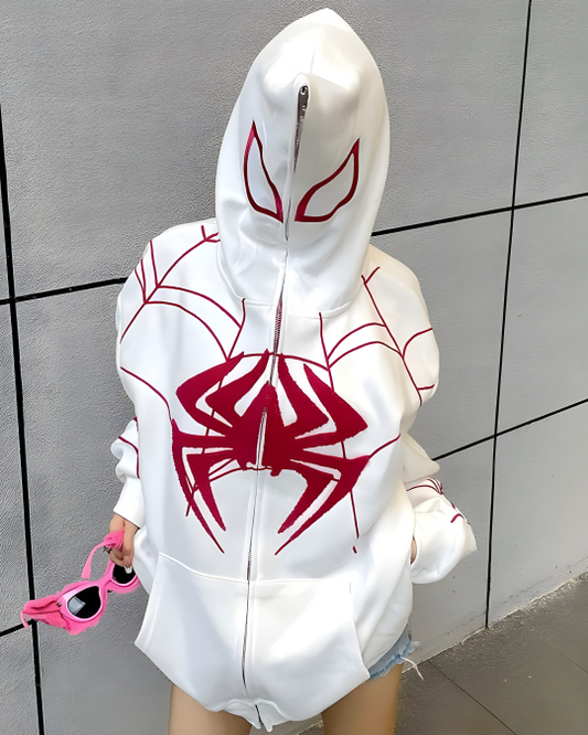 Women Wearing Spiderman Hoodie