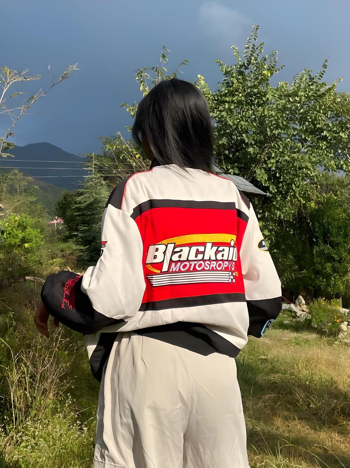 BlackAir Graphic Racing Jacket – NASCAR Edition | Streetwear Essential - Streetwear Clothings