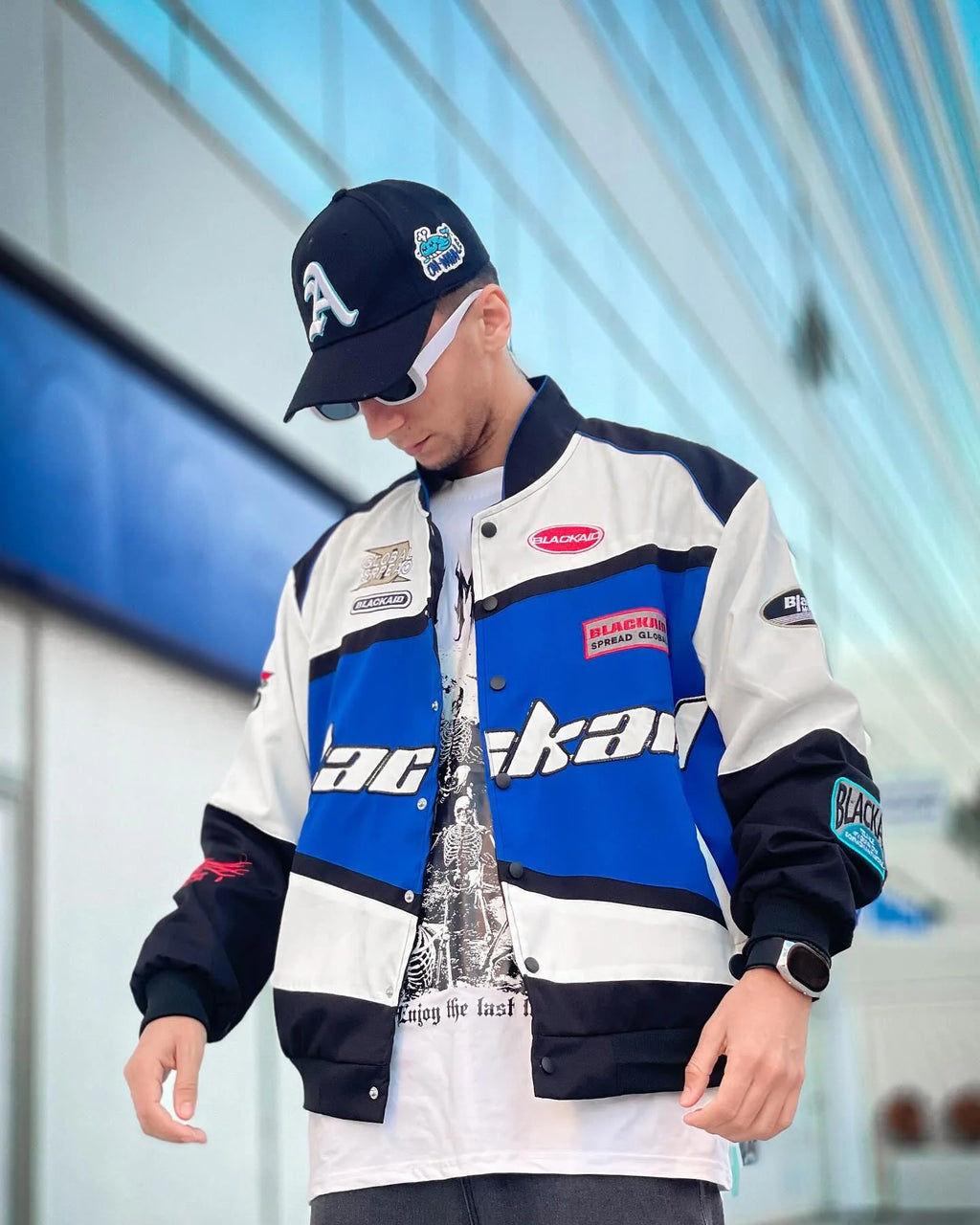 NASCAR BlackAir Racing Jacket – Printed Cotton Fleece | Streetwear Clothings - Streetwear Clothings