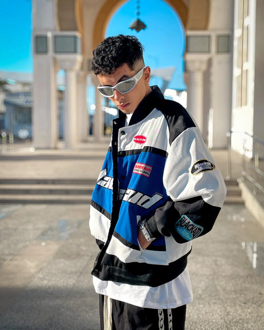 Printed NASCAR Jacket for Men – 350 GSM Fleece | Streetwear Essential