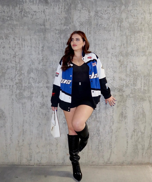 Bold Graphic NASCAR Jacket – BlackAir Racing Edition | Streetwear Clothings